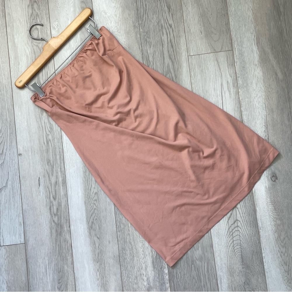 Delia Midi Skirt stretchy jersey womens Pink (medium) y2k basic capsule minimal